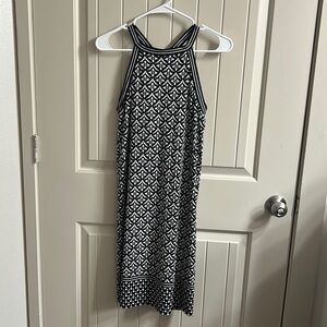 Max Studio Patterned Black and White Midi dress Medium
